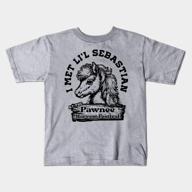 I Met Li'l Sebastian at the Pawnee Harvest Festival Kids T-Shirt by Pufahl